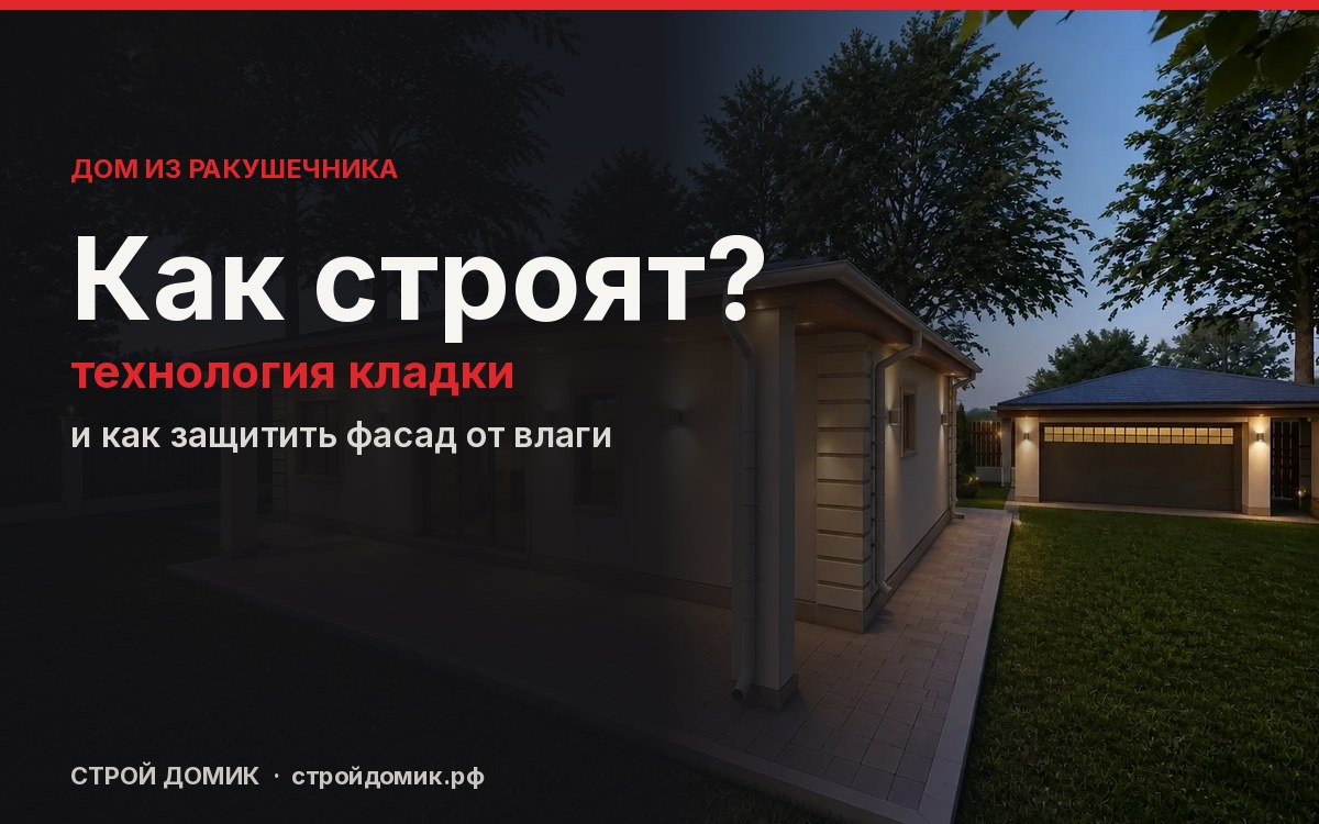 Как строят дом из ракушечника в Крыму: технология и защита фасада